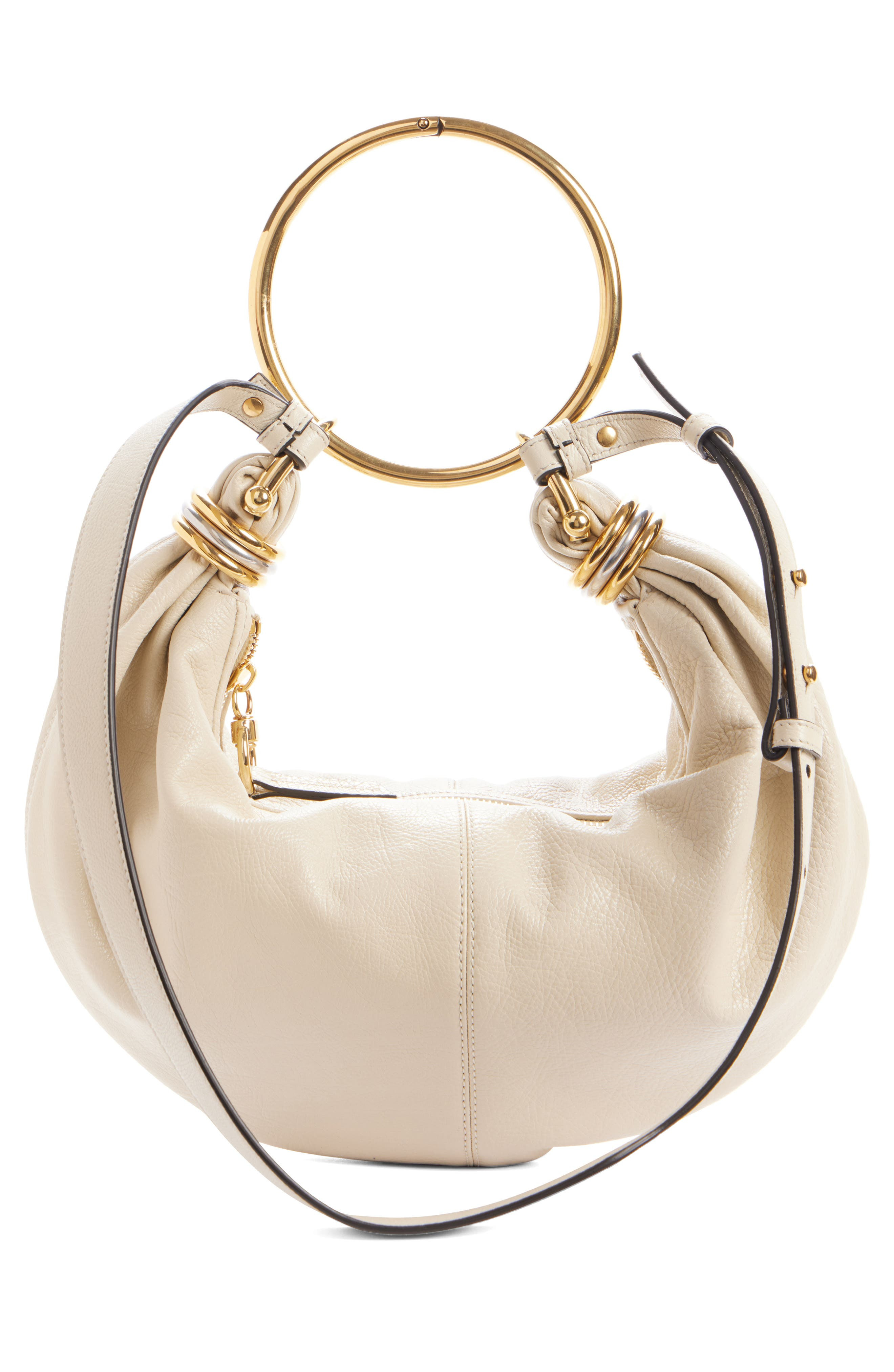 Chloé Small Bracelet Hobo Bag in Beige at Nordstrom - 4