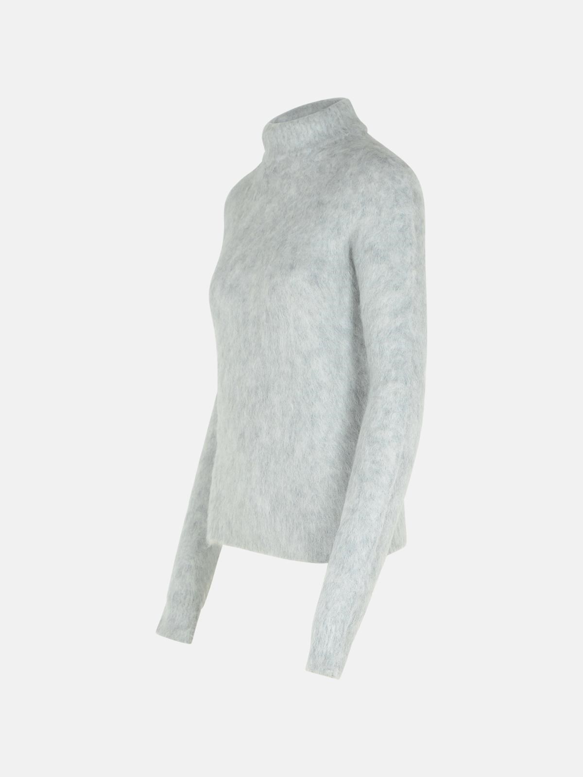 'ELGAR LIGHT GREY ALPACA BLEND SWEATER - 2