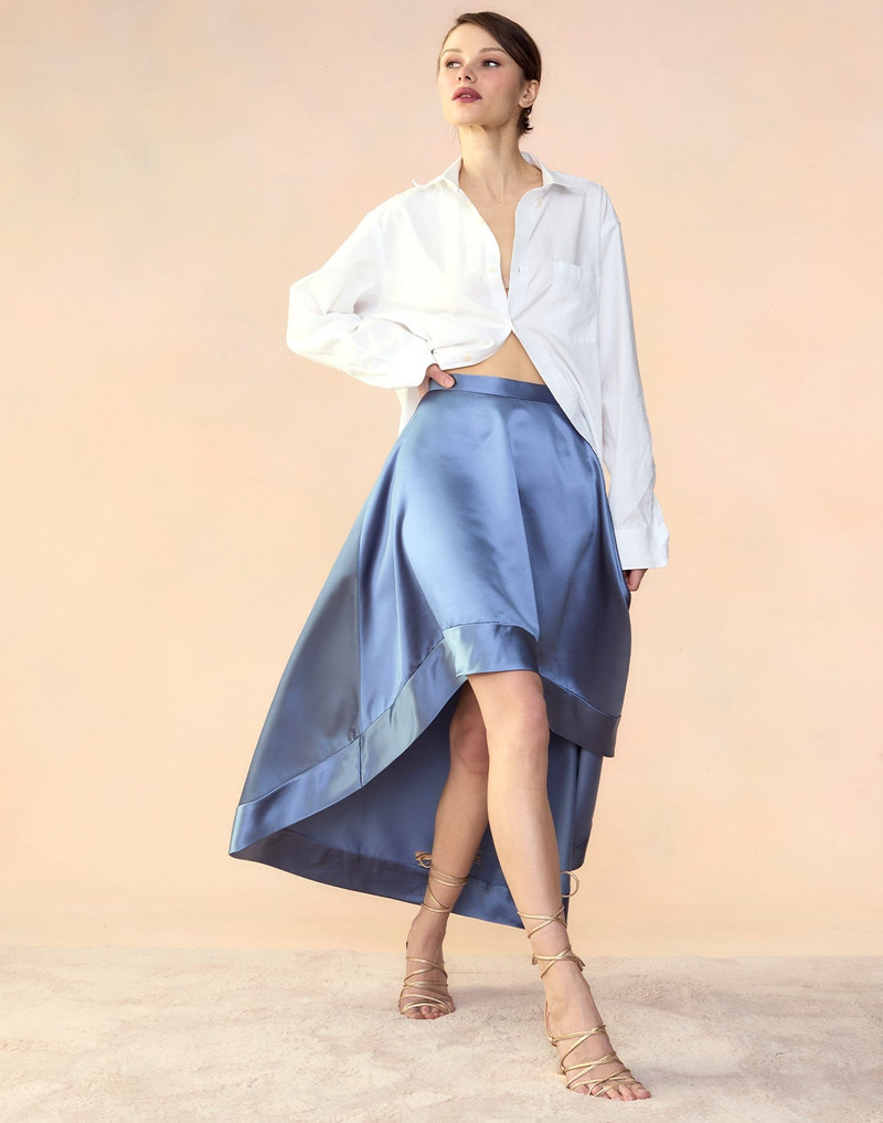CYNTHIA ROWLEY Livia Satin Skirt outlook