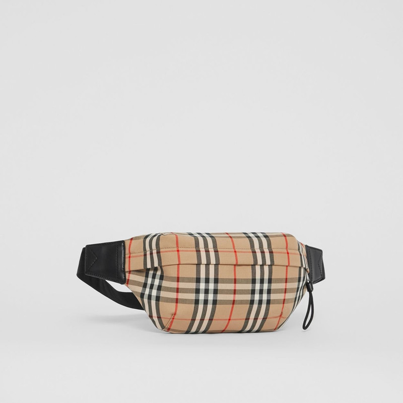 Medium Vintage Check Bonded Cotton Bum Bag 8