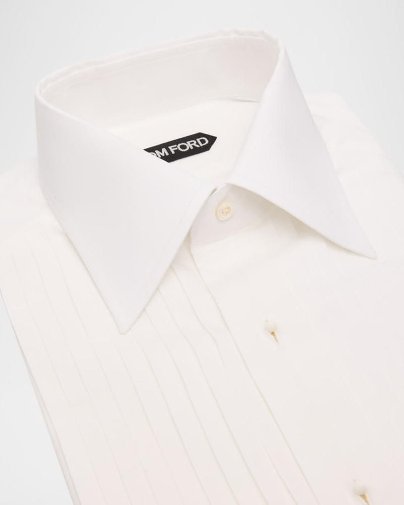 TOM FORD Men's French Cuff Pleated Dress Shirt outlook
