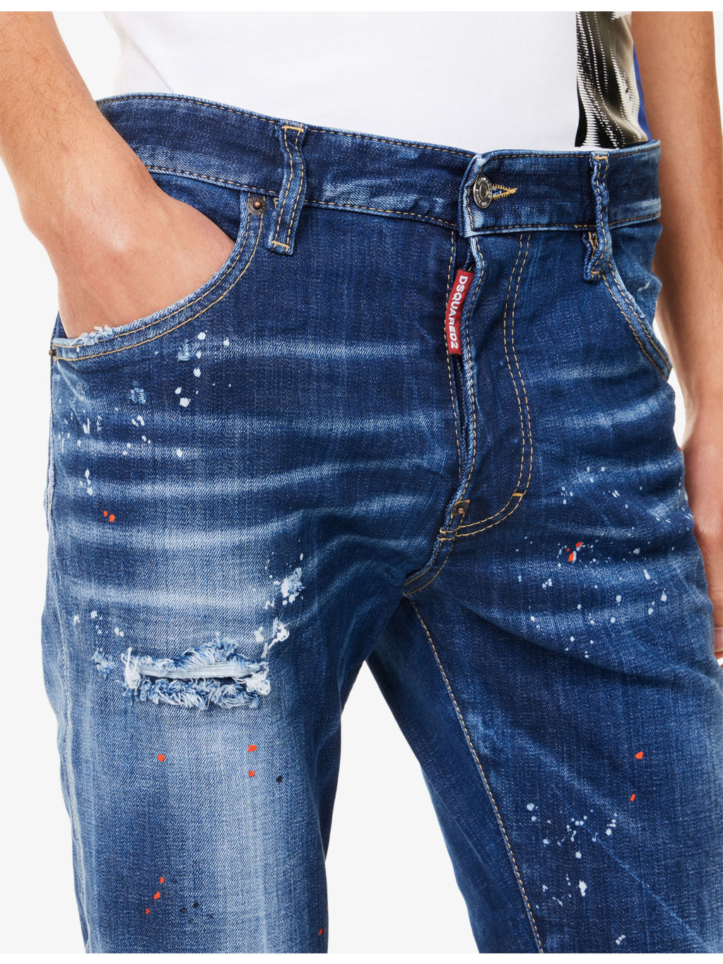 Paint Skater Slim-Fit Denim Jeans - 5