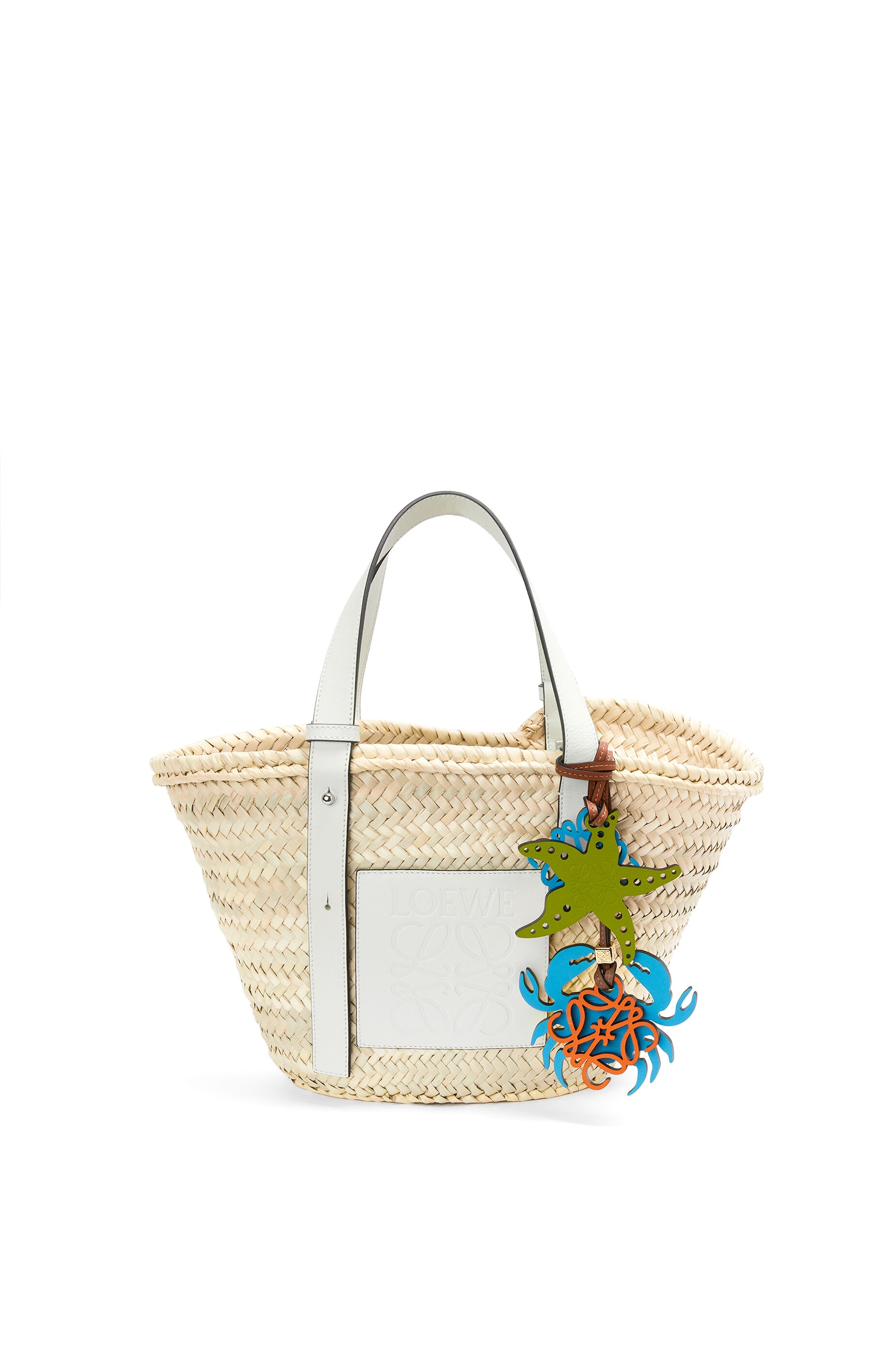 Basket bag in palm leaf and calfskin - 1