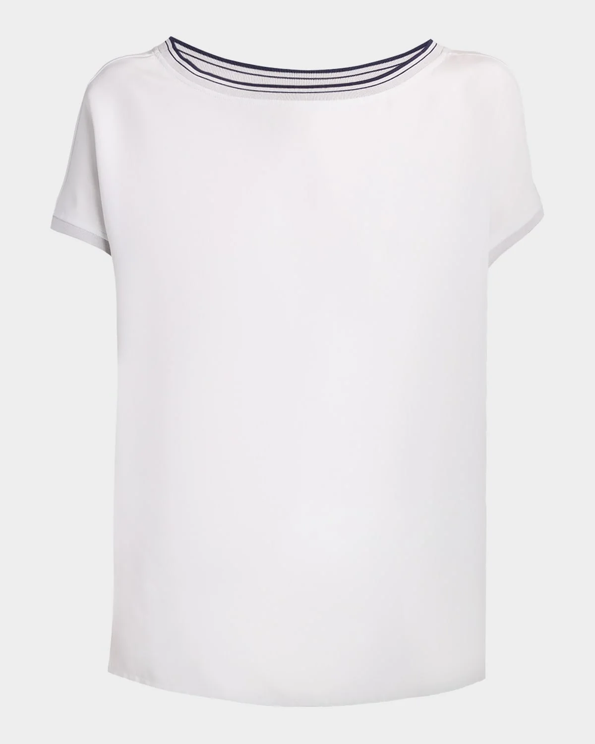 Stretch Silk Short-Sleeve Top - 1