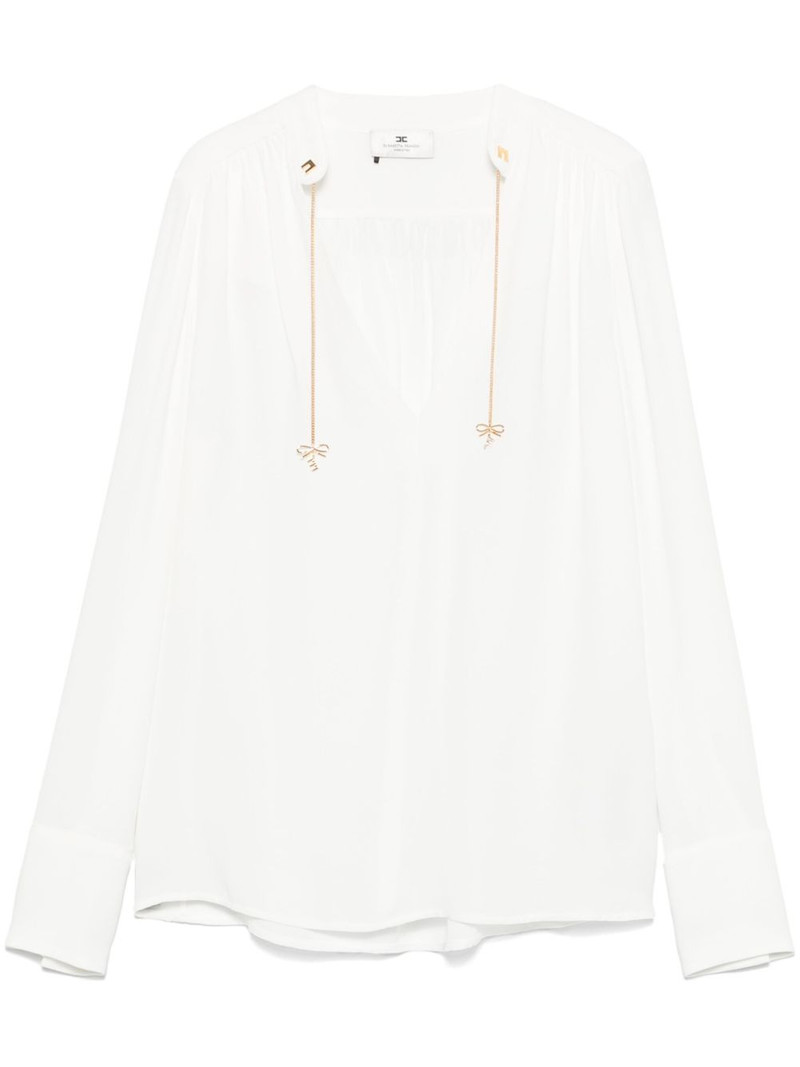 logo-charms georgette blouse 1
