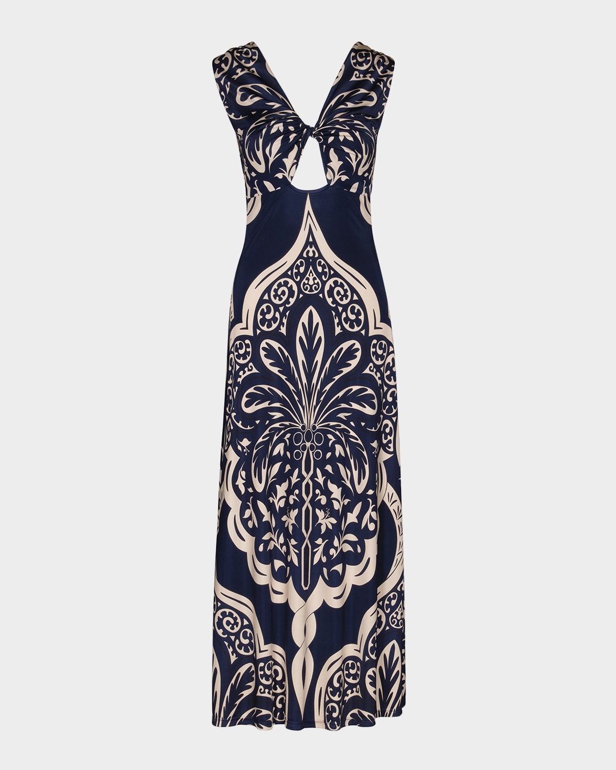 Voyage Reversible Twist-Front Cut-Out Maxi Dress - 5