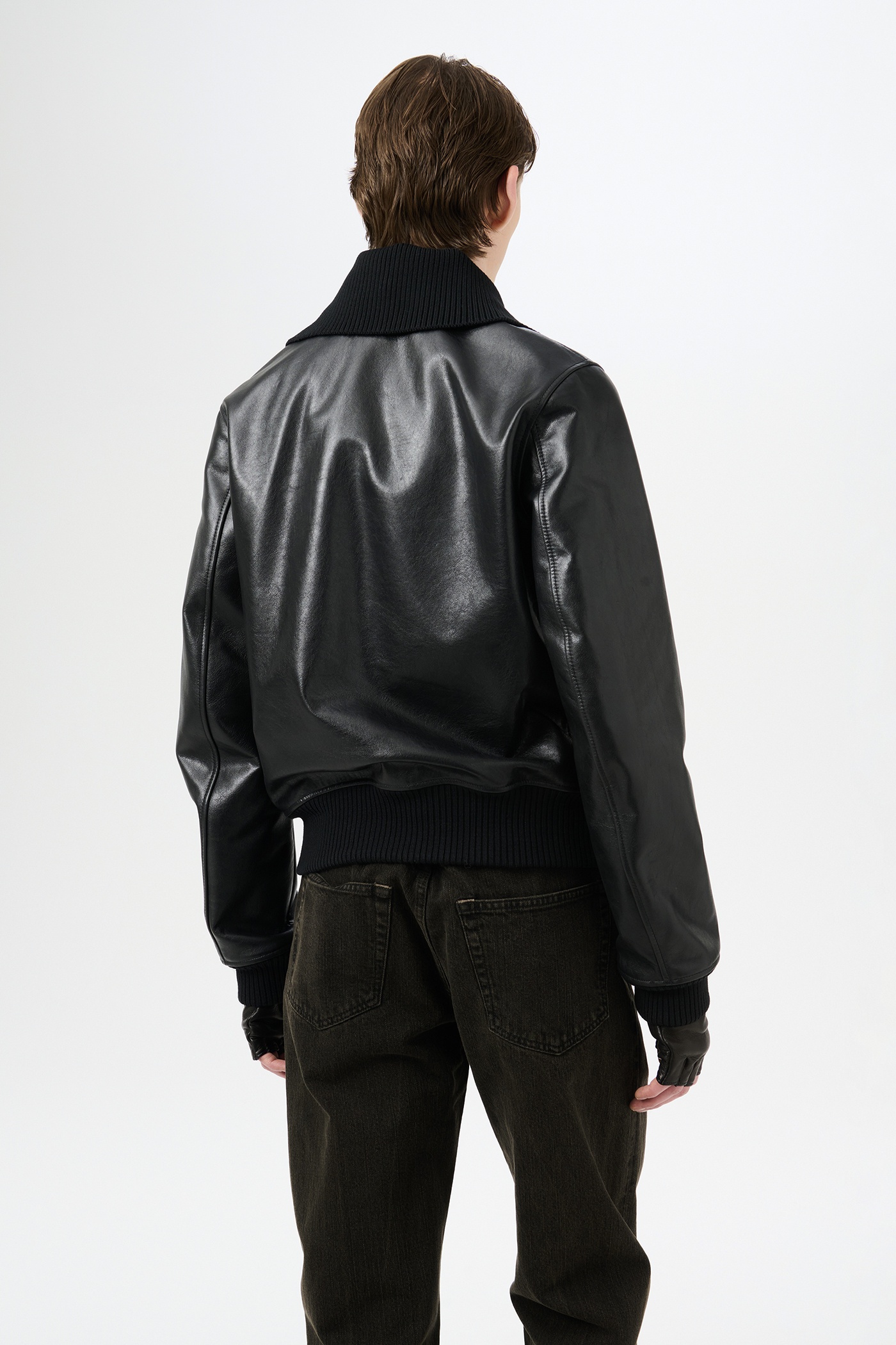 Our Legacy Pharos Bomber Malleable Black Bull Hide | REVERSIBLE