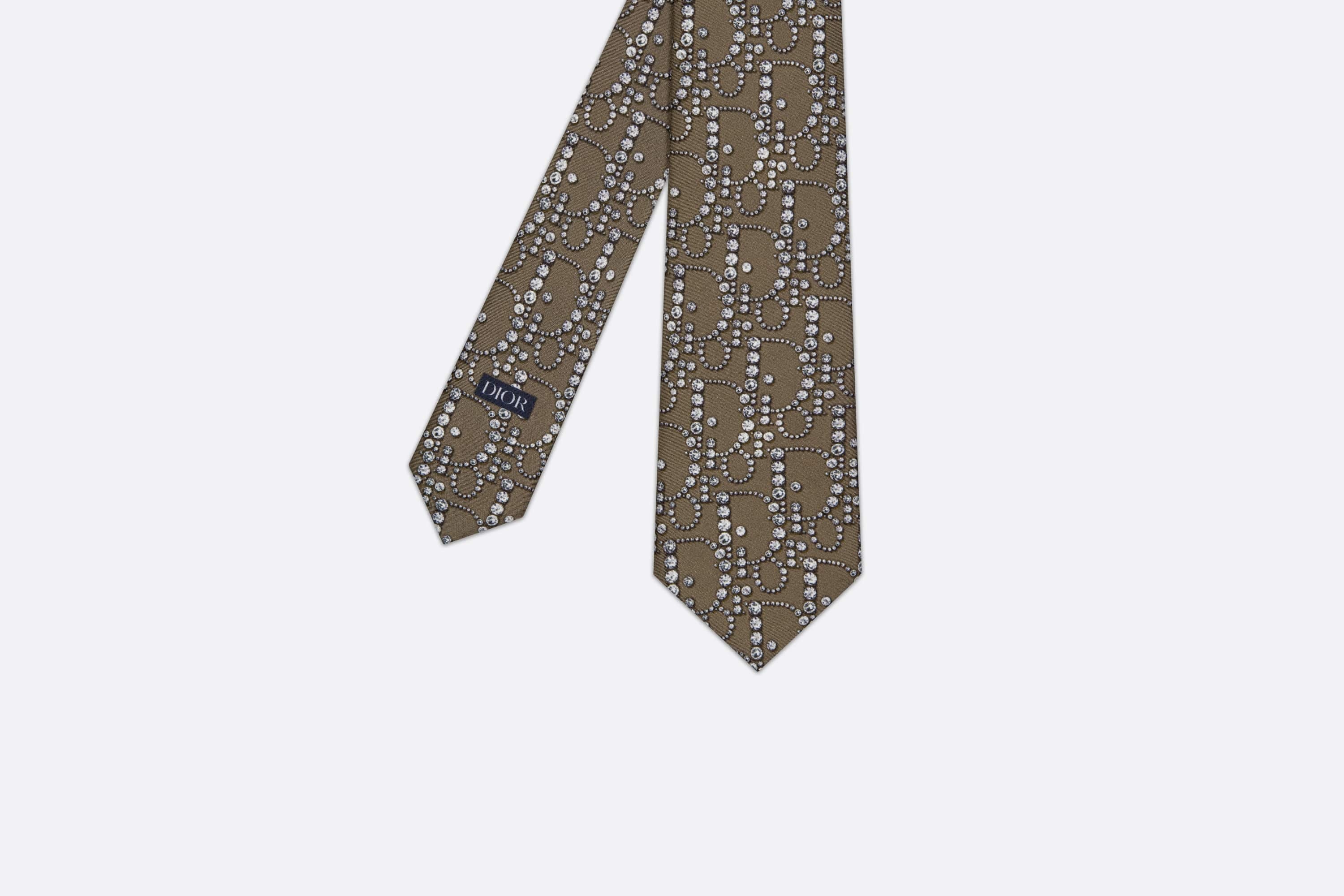 Dior Oblique Strass Tie - 2