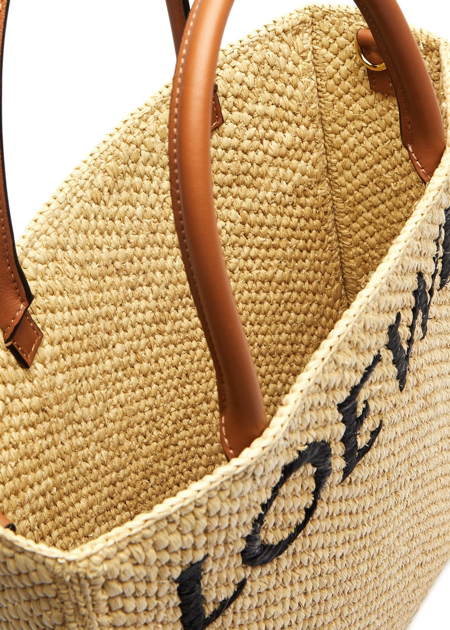 Loewe Standard A4 Woven Raffia Tote - 4