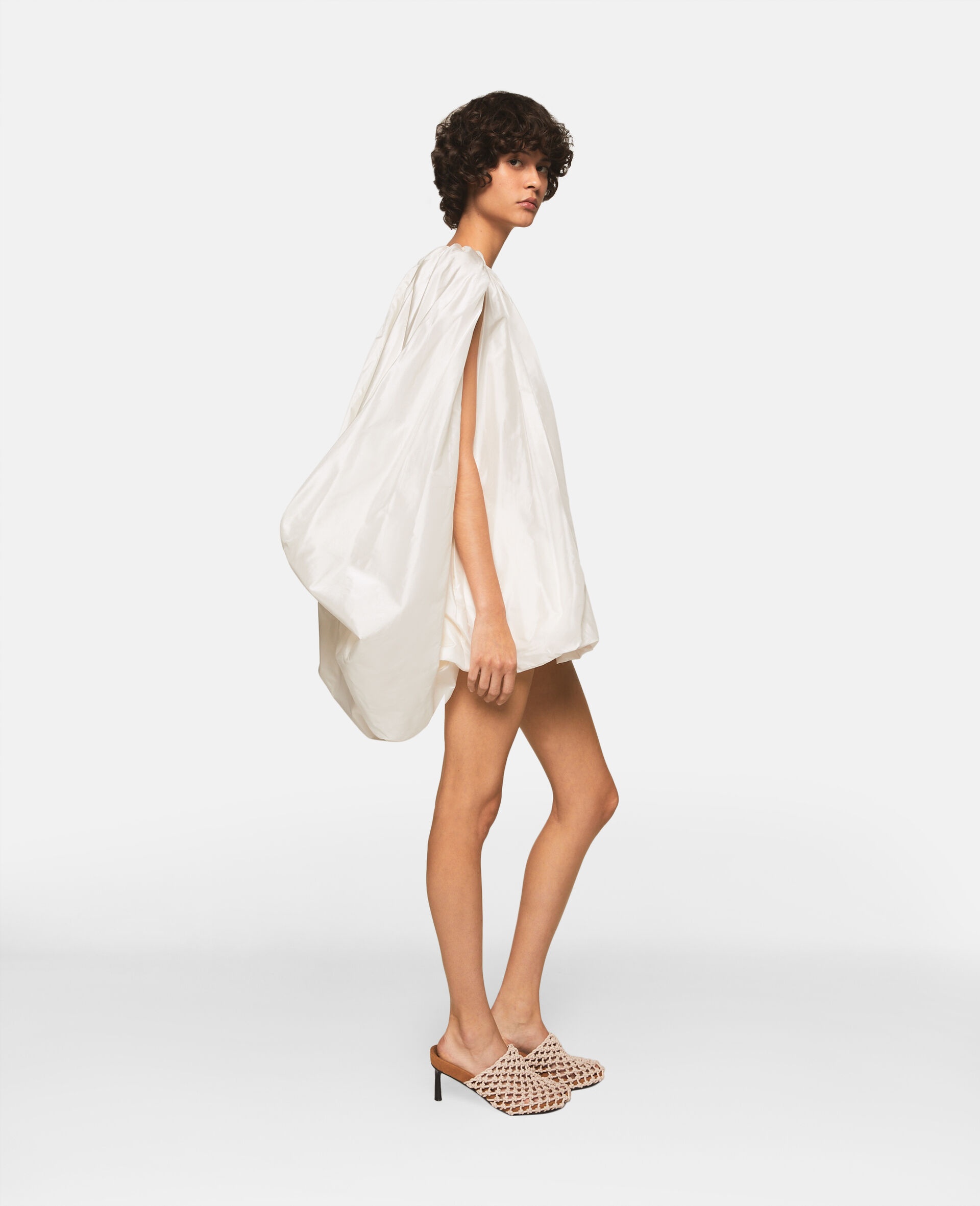 Sleeveless Cape Mini Dress - 6