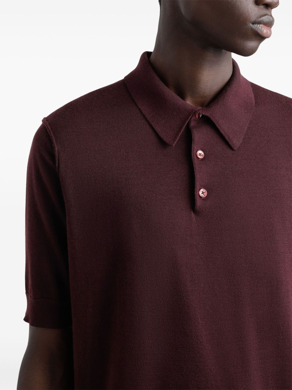 fine-ribbed polo shirt - 5