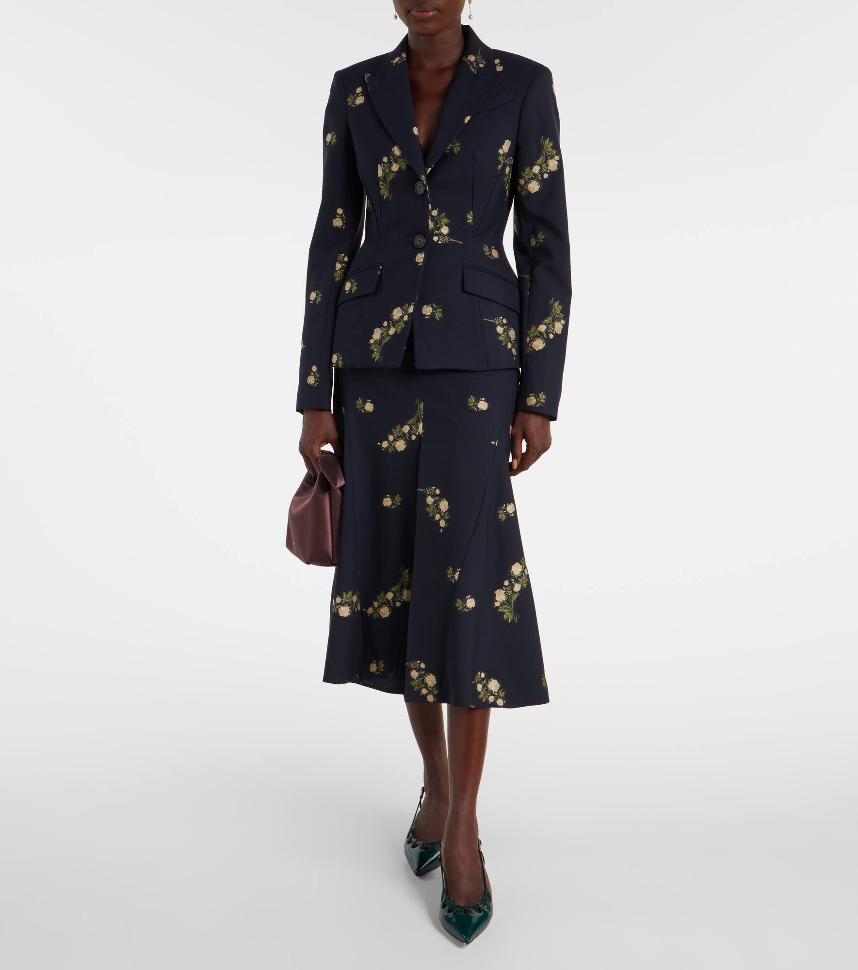 Floral jacquard blazer - 2