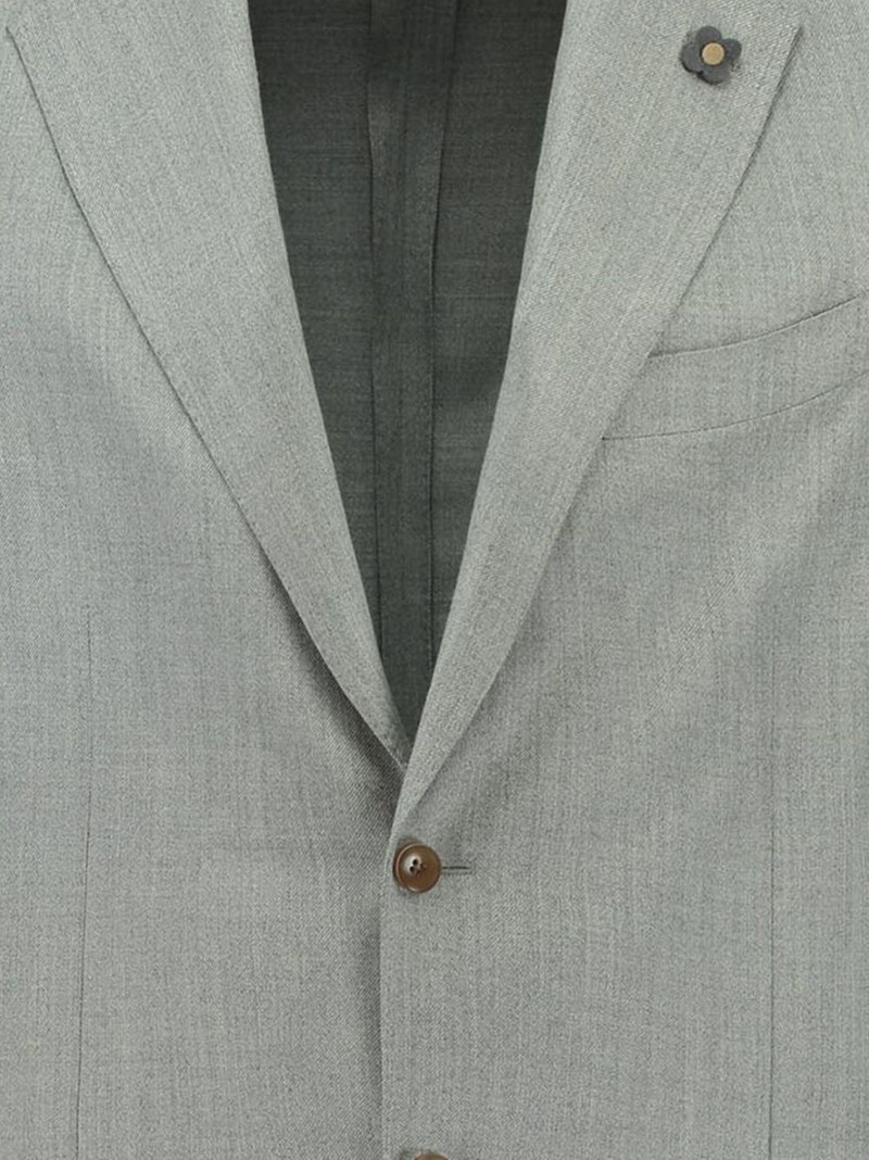 LARDINI brooch-detail single-breasted blazer outlook