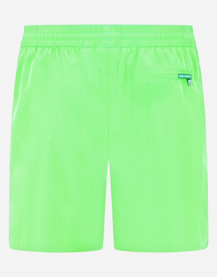 Mid-length swim trunks with 3D DG logo - 3