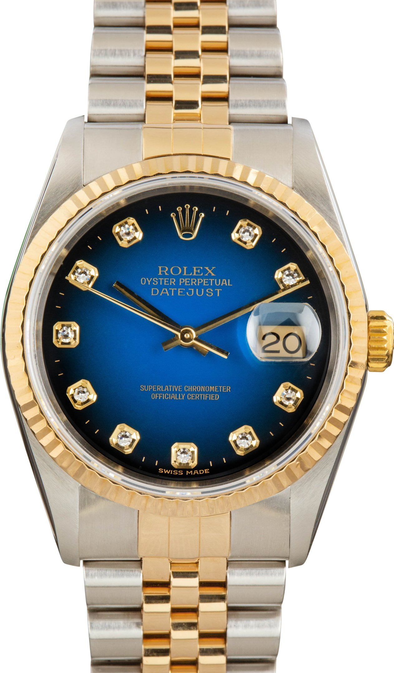 Rolex Datejust 36 16233 Blue Vignette Diamond Dial - 1