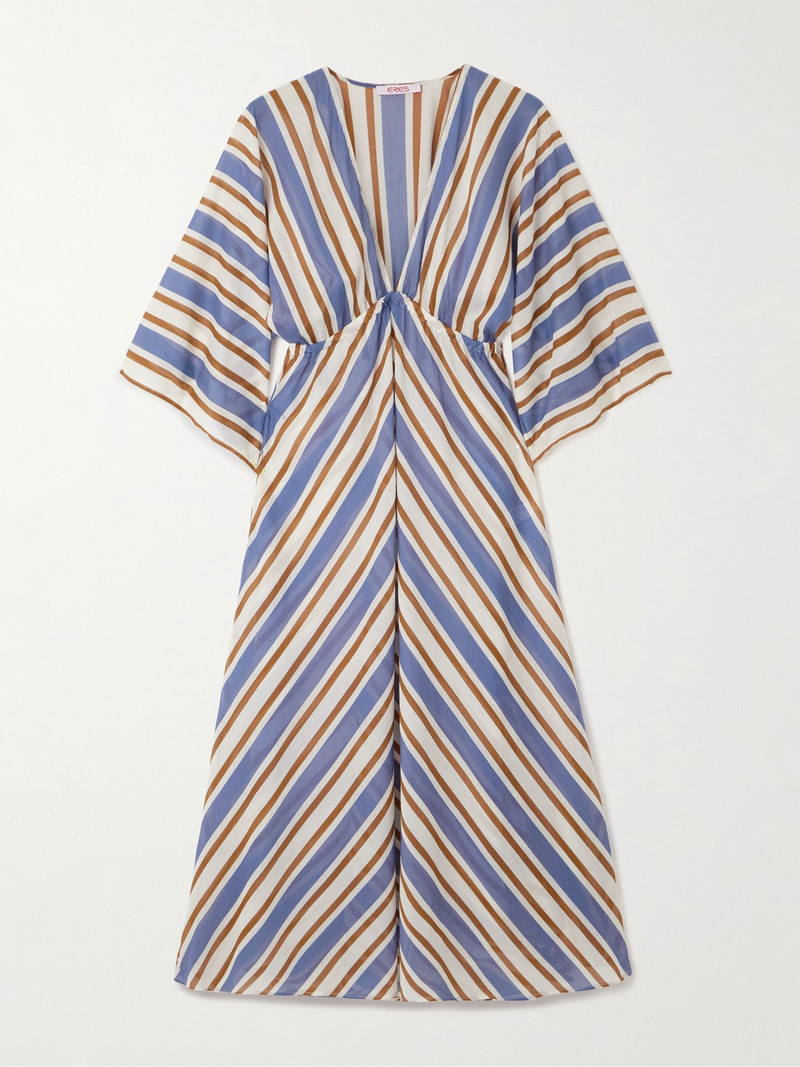 Sailor Summer striped cotton-voile kaftan Blue - 1