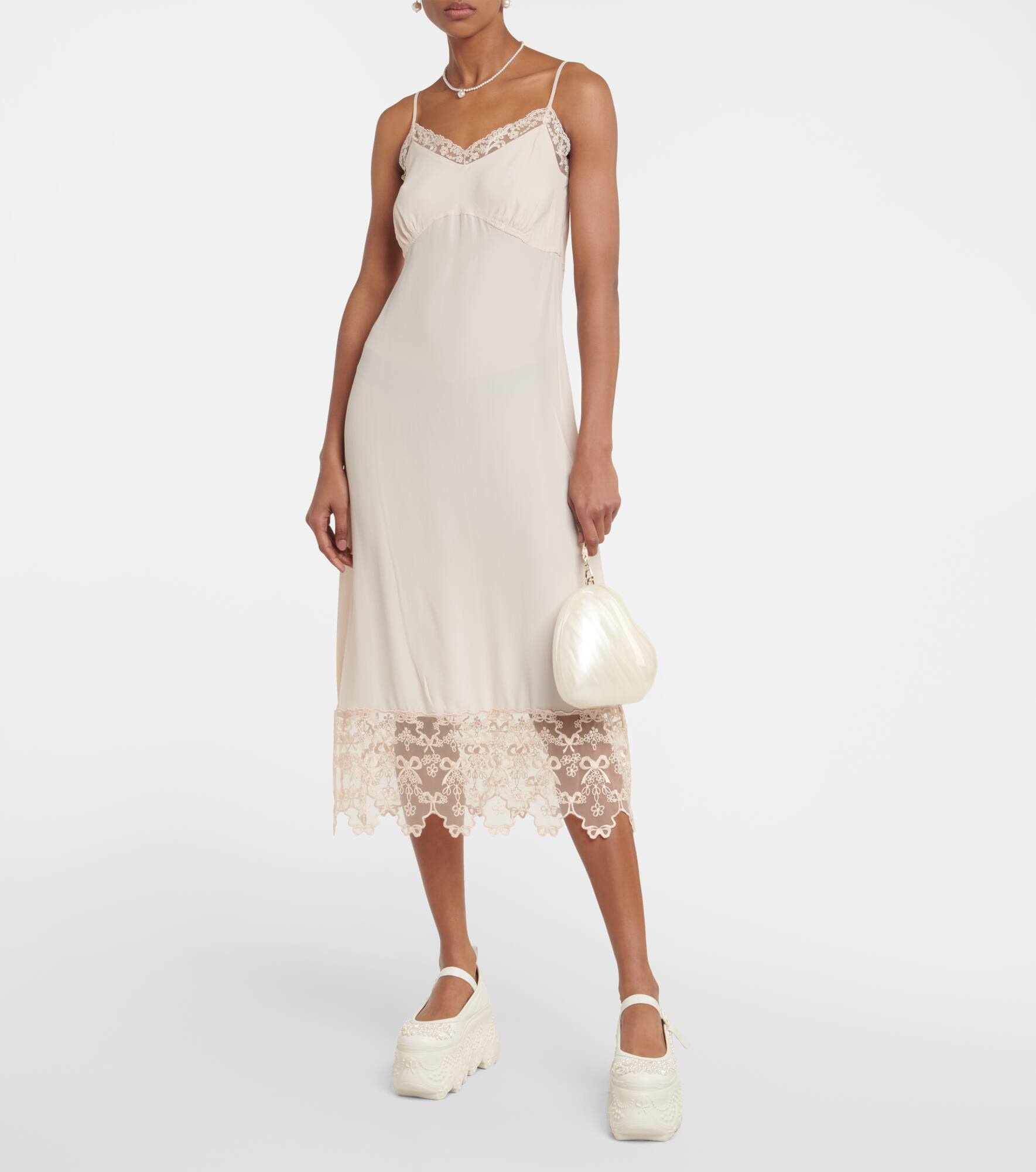 【関税&送料込】Simone Rocha Crepe De Chine Slip Dress With Simone Rocha Crêpe de chine slip dress | mytheresa | REVERSIBLE