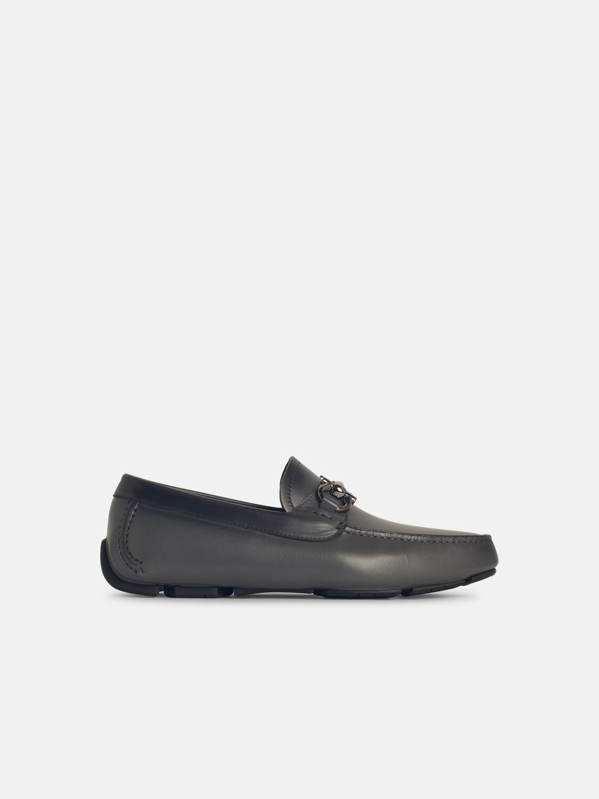 BLACK LEATHER LOAFERS - 1