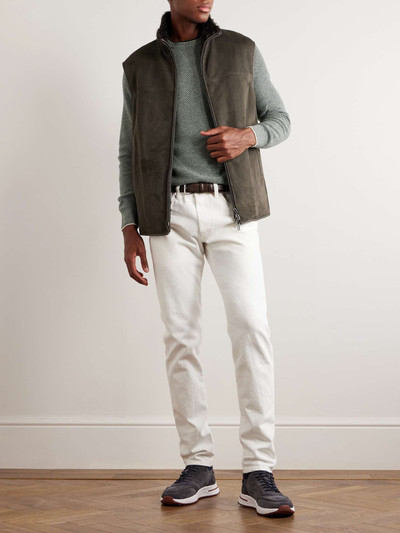 Loro Piana Reversible Suede and Shearling Gilet outlook