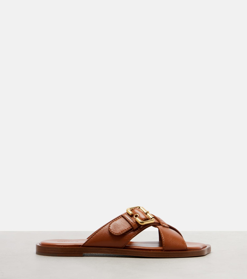 Chloé Nil leather slides outlook