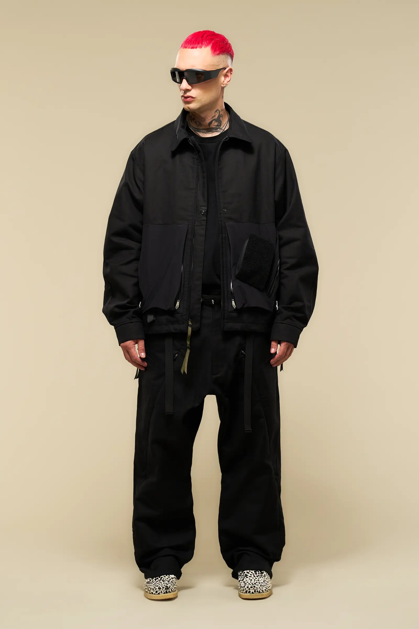 J121A-KI Cotton Jacket Black - 34