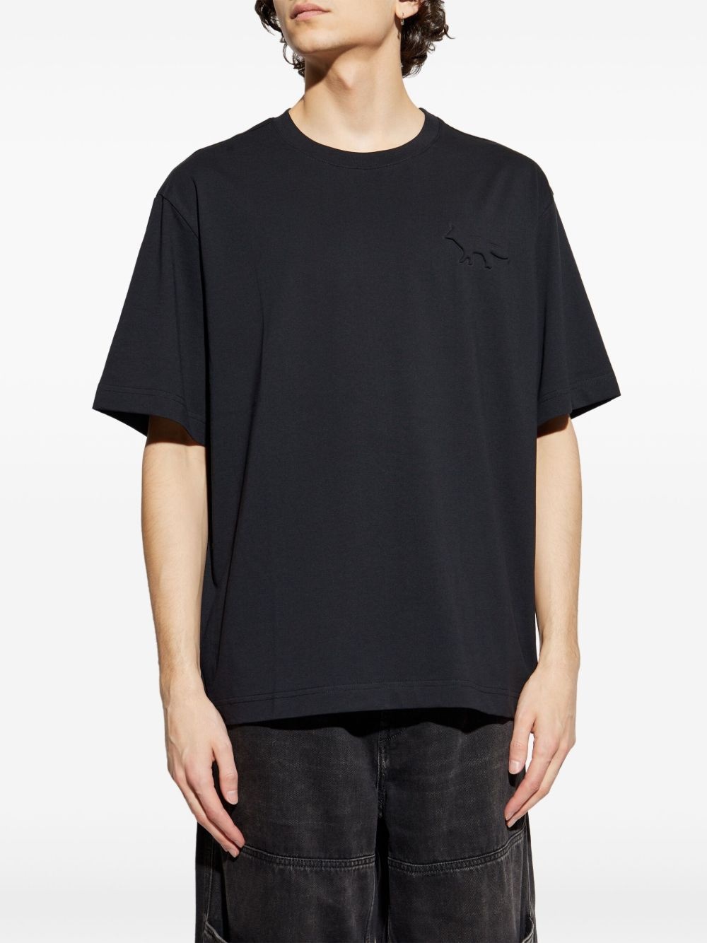 Profile Fox-embossed T-shirt - 3