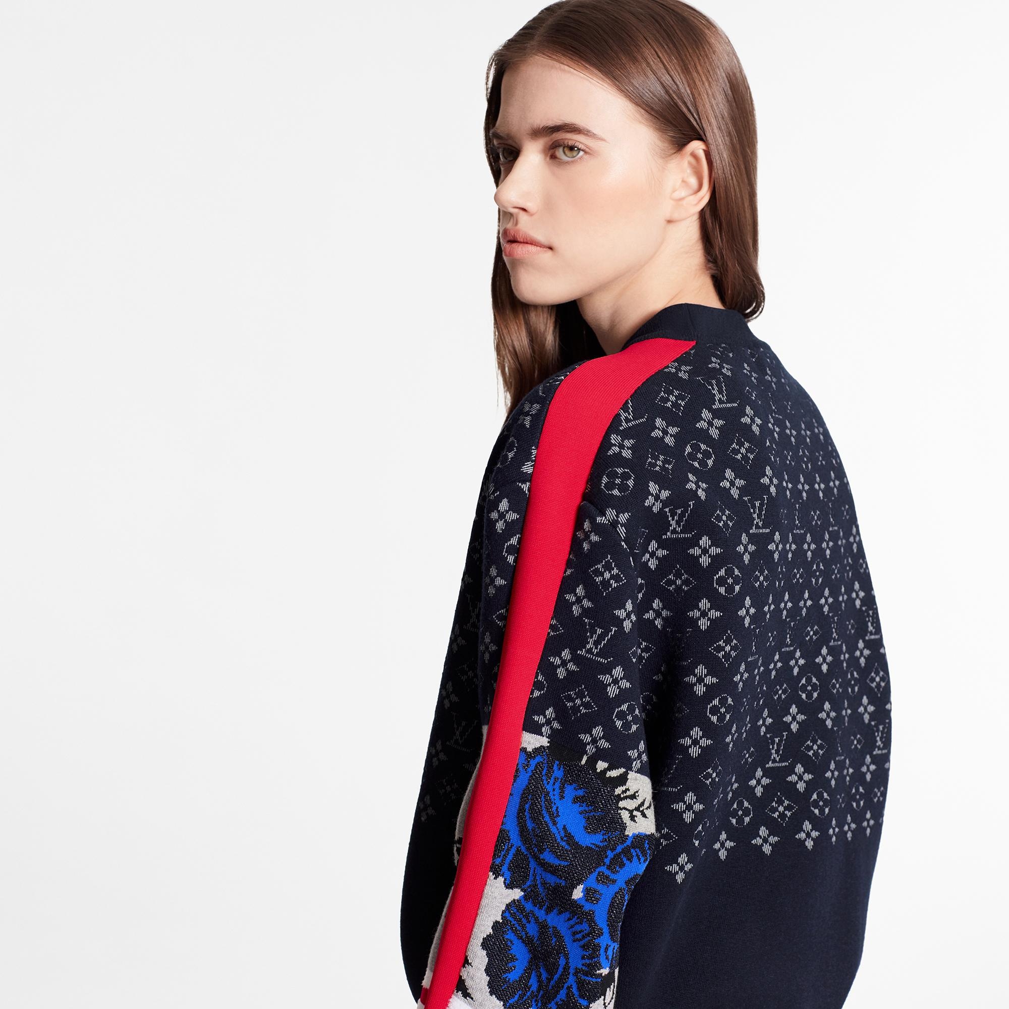 Monogram Patchwork Sweater In Wool And Cashmere - 6