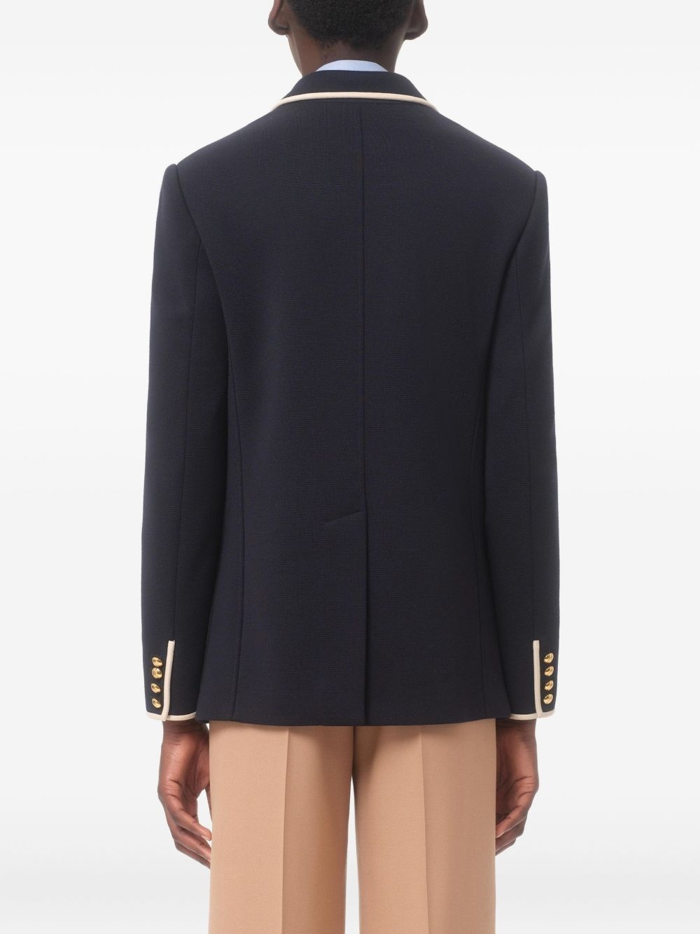 double-breasted wool blazer - 4