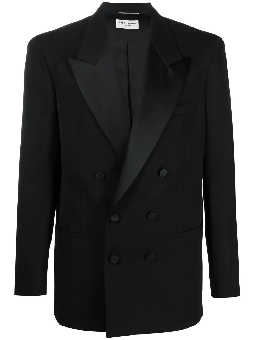 double-breasted wool blazer - 1