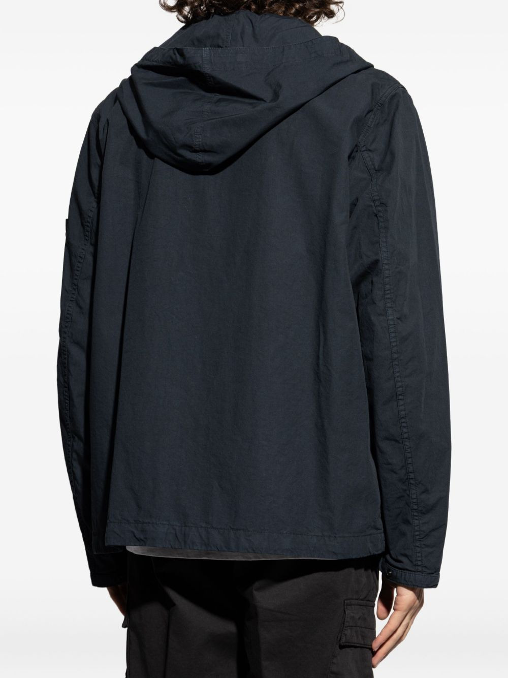 hooded patch-pocket jacket - 4