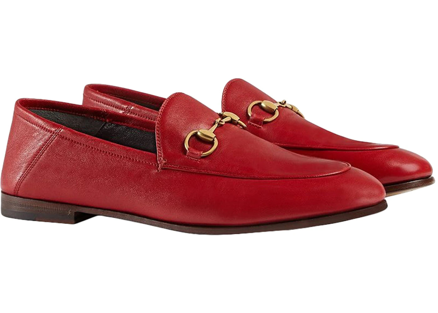 Gucci Horsebit Slip On Loafer Red Leather - 2
