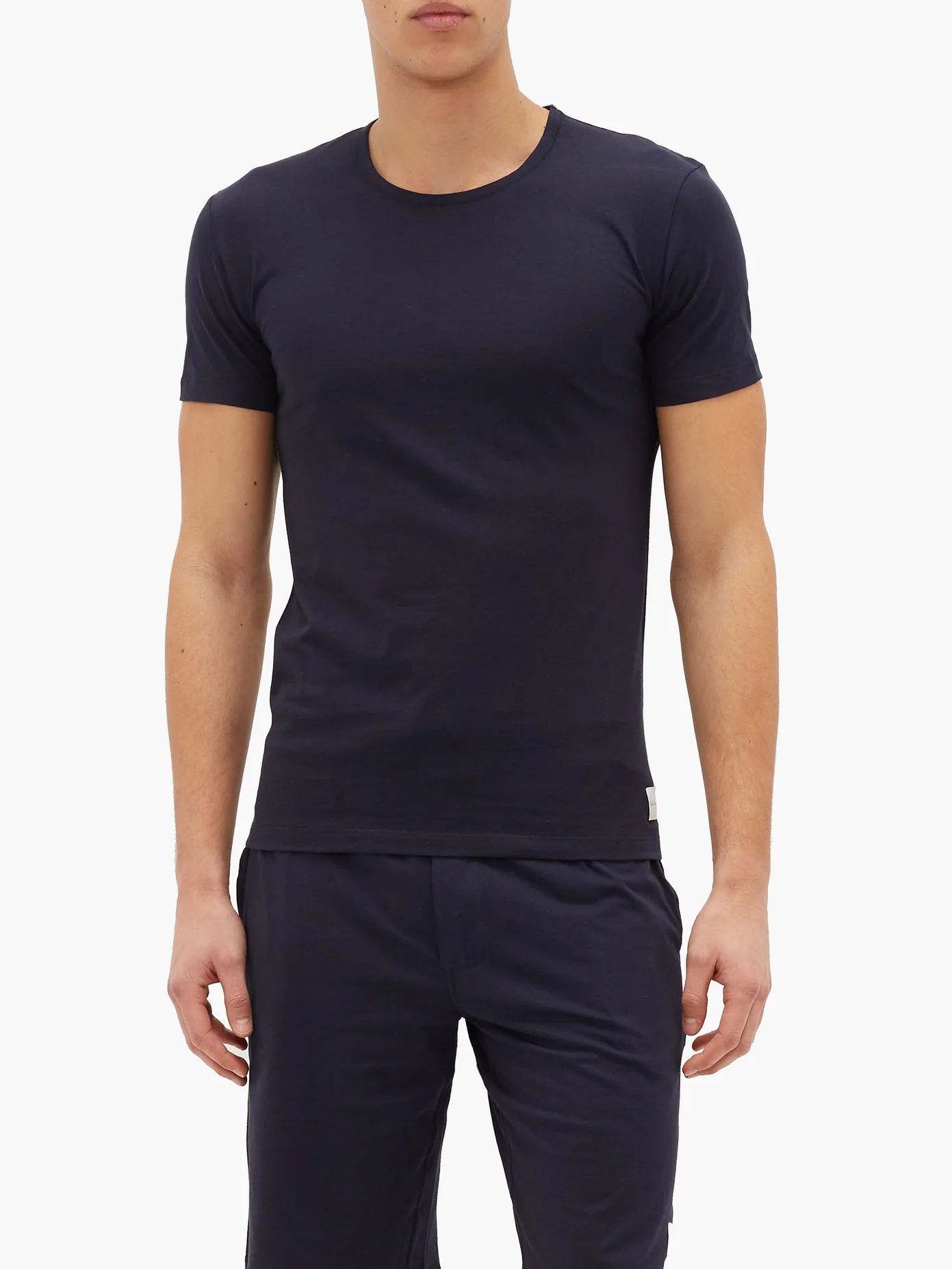 Contrast-stitch cotton T-shirt - 2