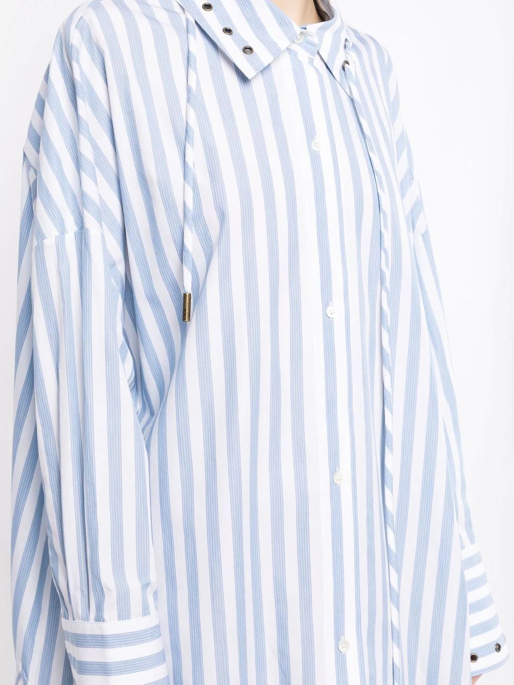 stripe-pattern cotton shirt - 5