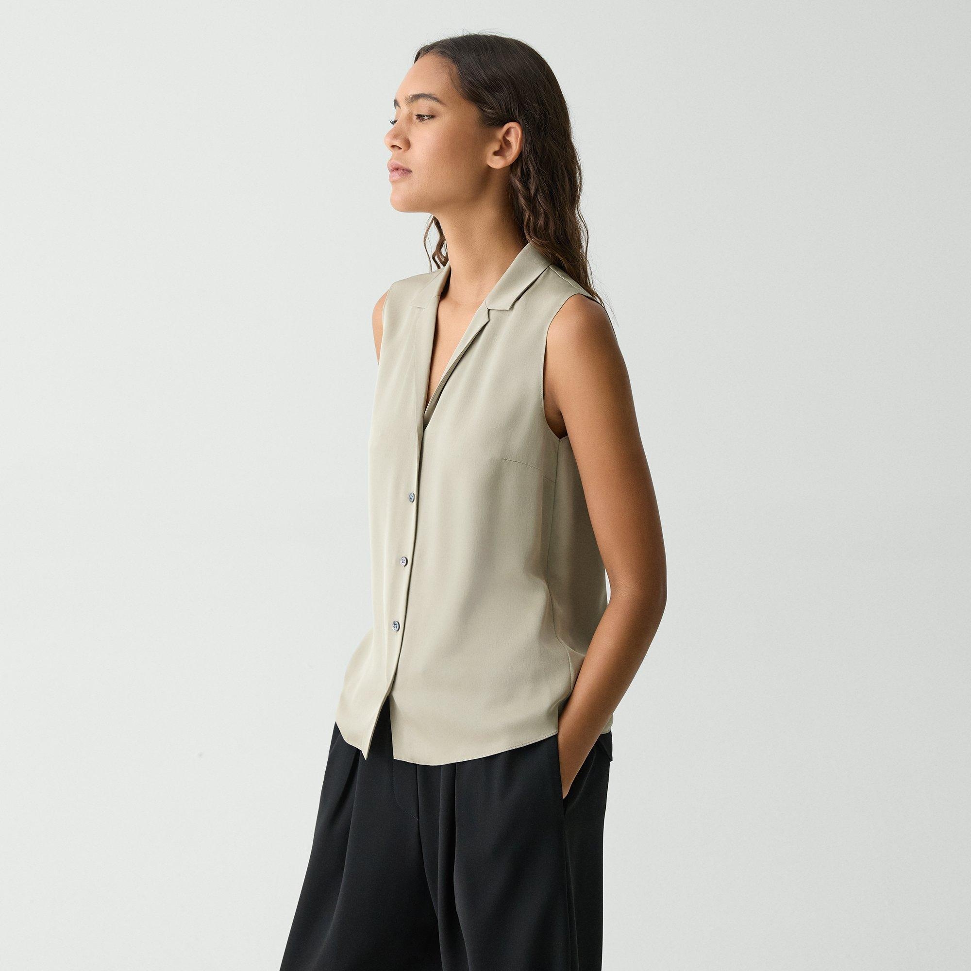Camp Collar Blouse in Silk Georgette - 3
