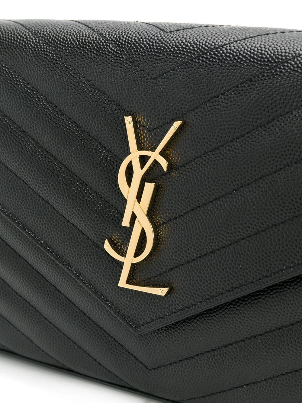 Saint Laurent Paris Women Classic Cassandre Chain Wallet In Grain De Poudre Leather - 4