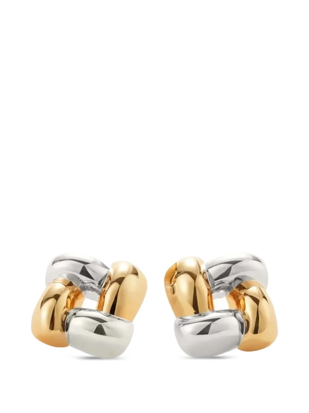 woven square earrings - 1