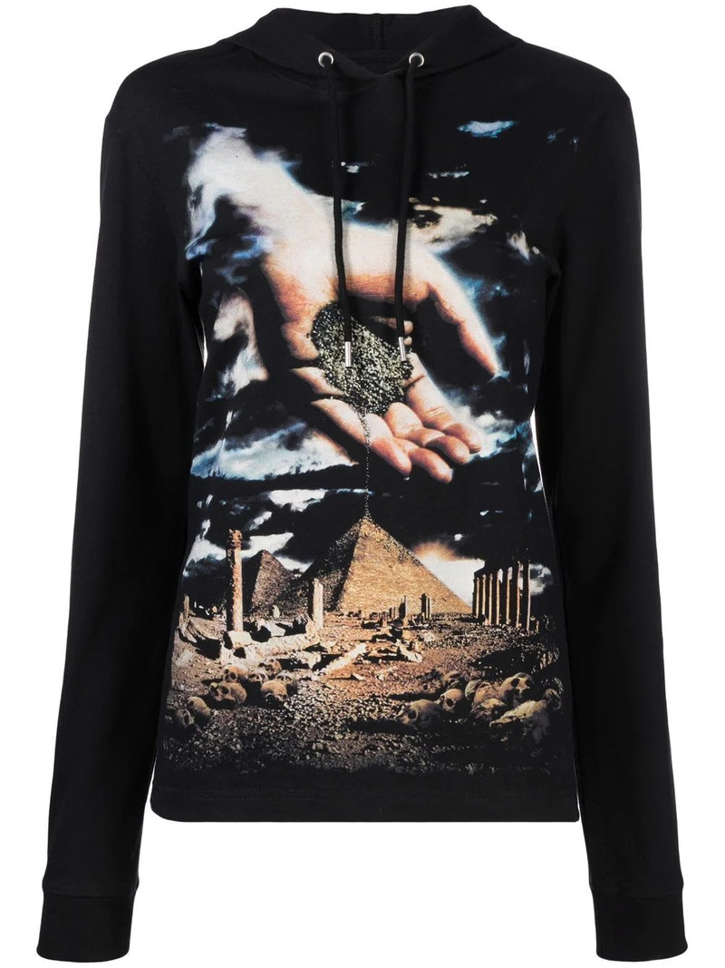 x Kimura Tsunehisa graphic-print hoodie 1
