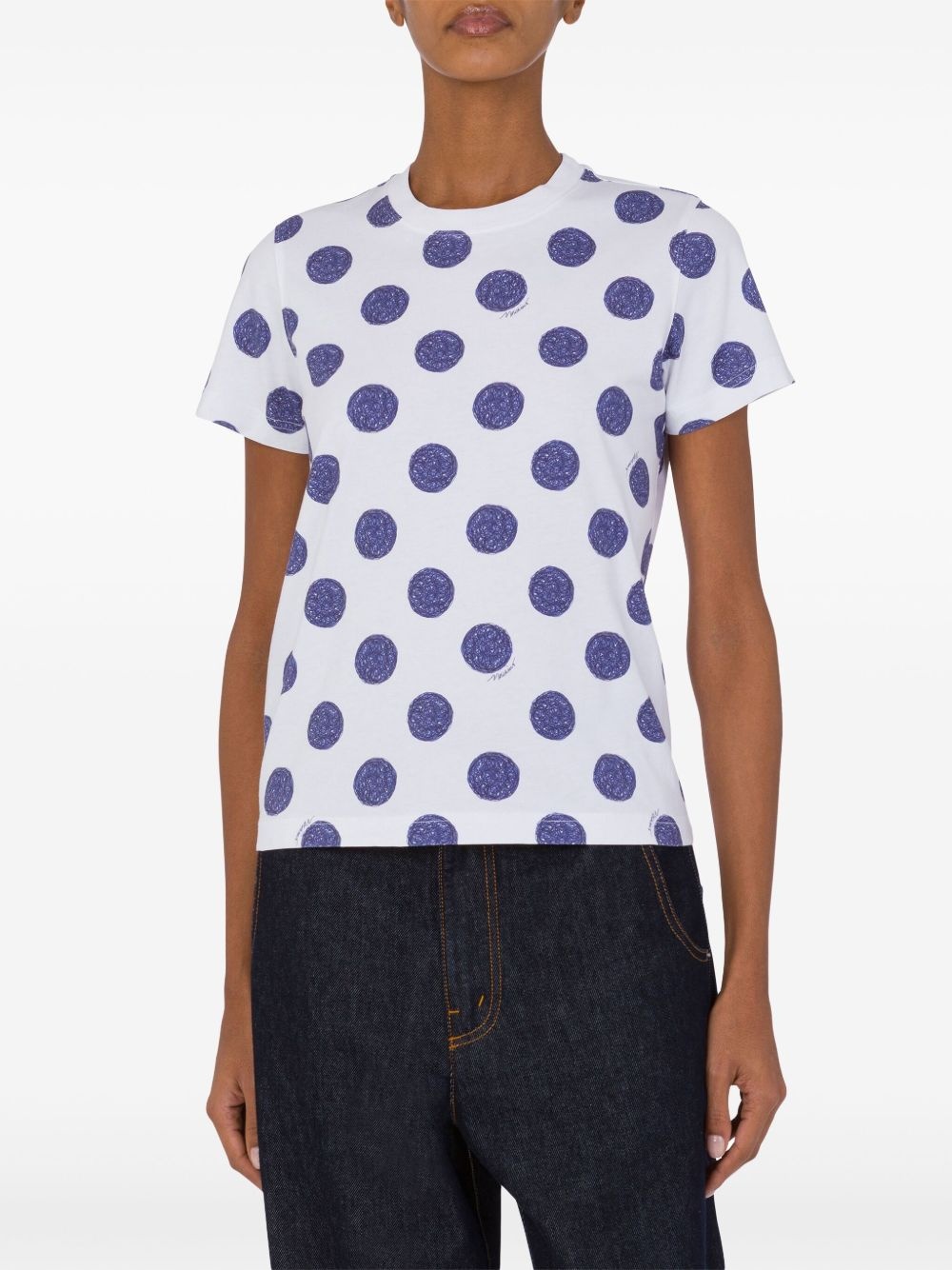 polka dot-print T-shirt - 2