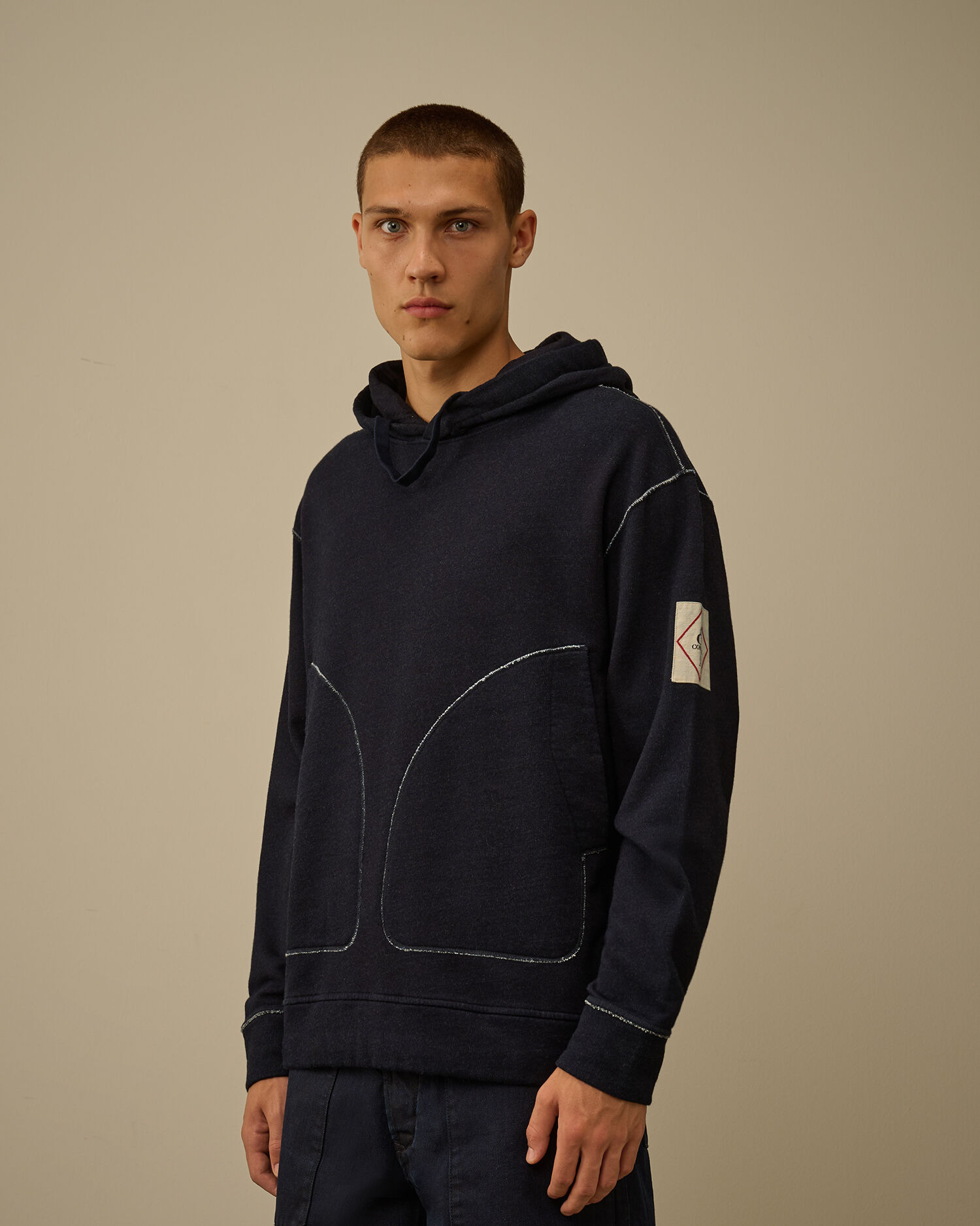 Indigo Fleece Hooded Sweatshirt - 3