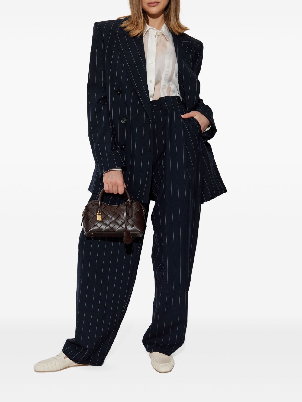 striped panelled shirt - 2