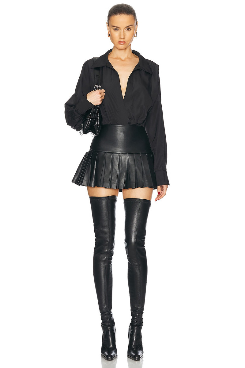 NORMA KAMALI Super Oversized Boyfriend Shirt Bodysuit outlook