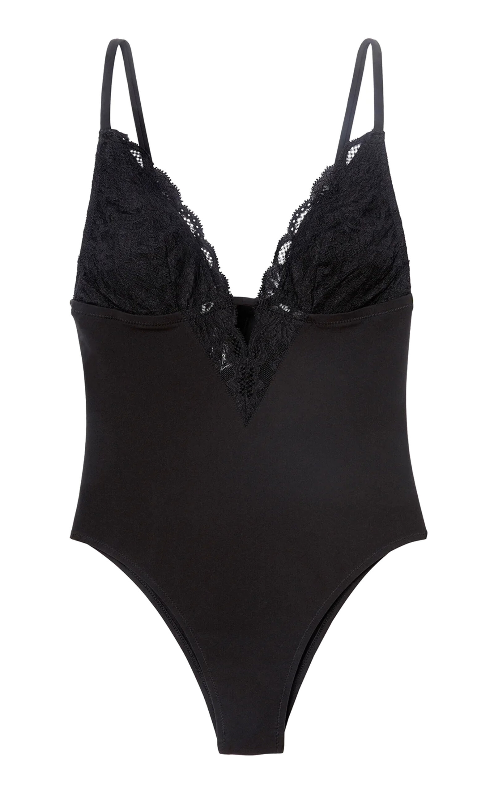 Charlotte Lace and Recycled Jersey 3-Way Bodysuit black - 1