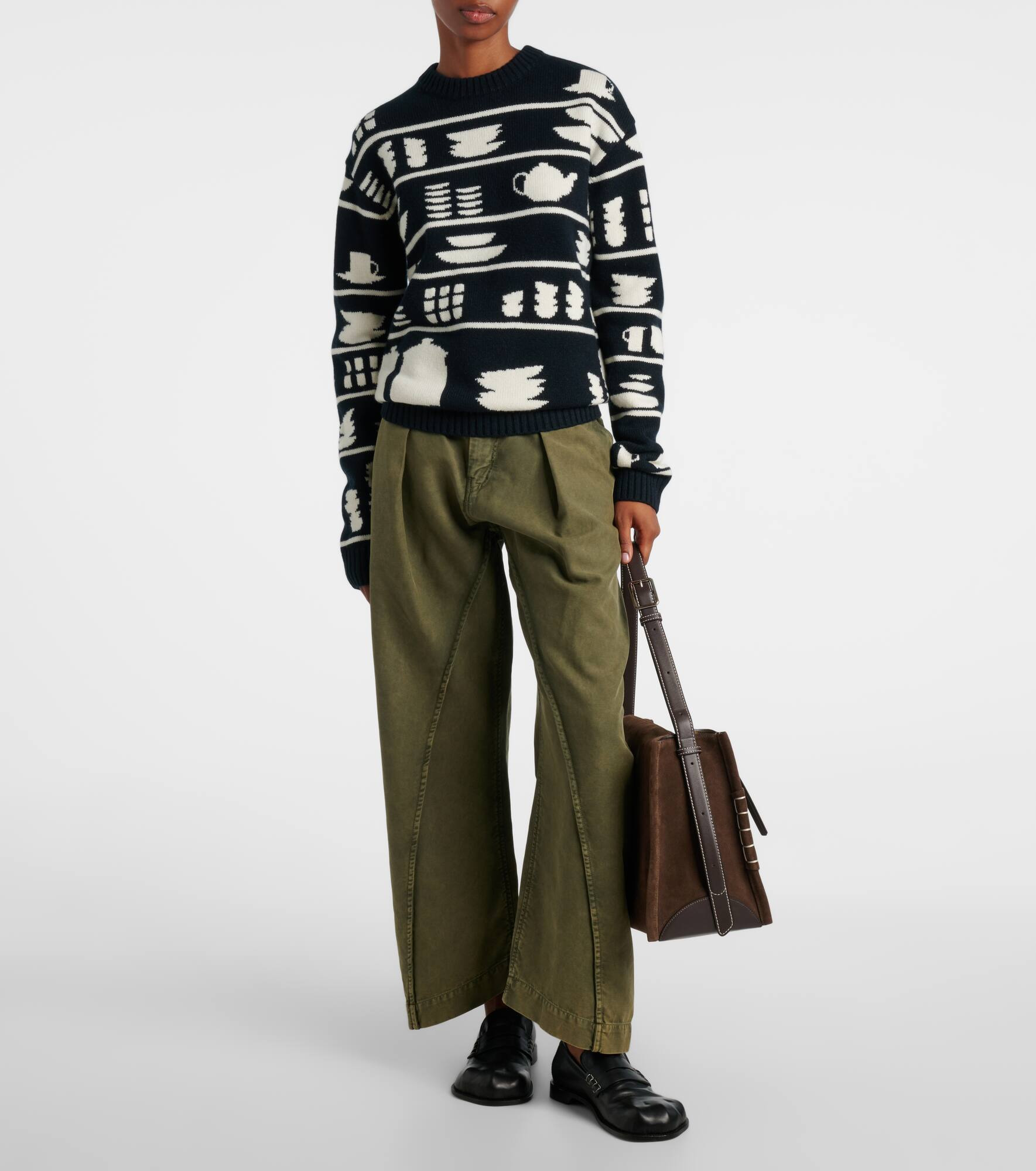 Jacquard wool sweater - 2