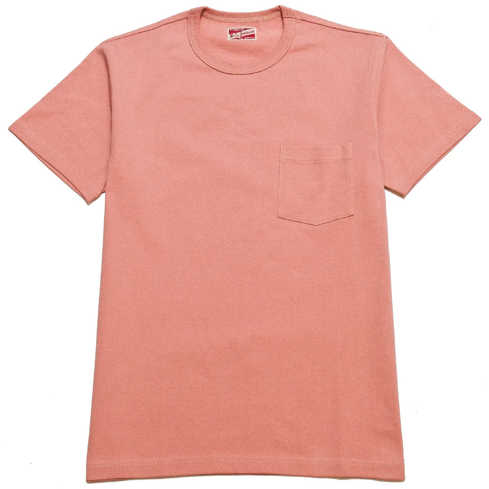 Joe McCoy MC19012 Overdyed Sportswear Pocket Tee Coral - 1