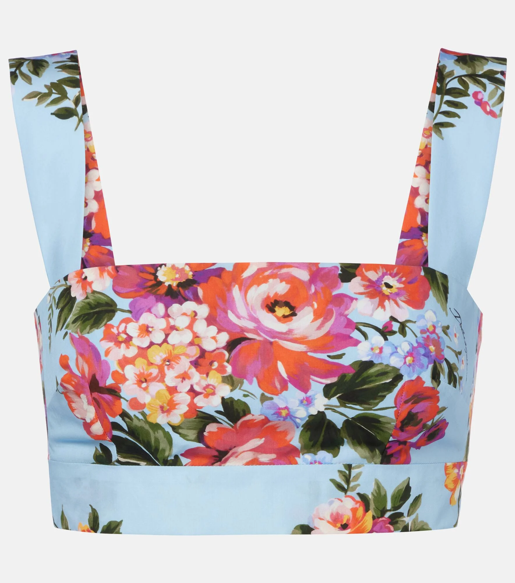 Floral cotton crop top - 1