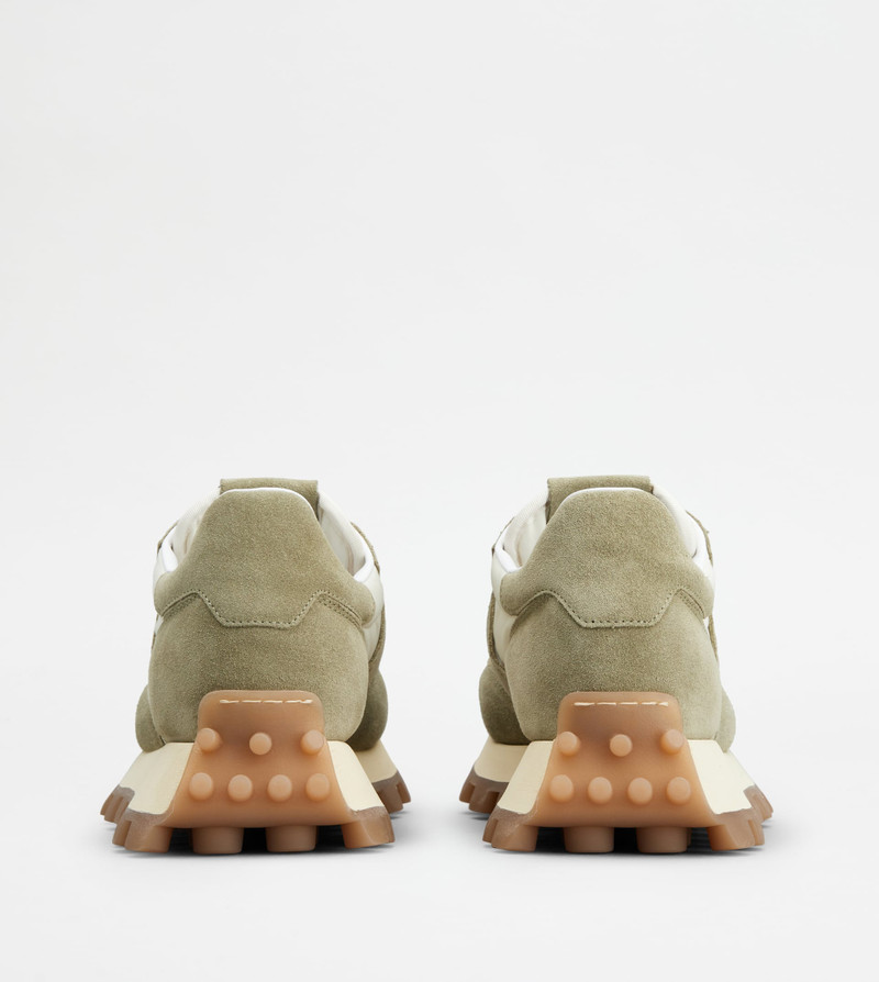 Tod's SNEAKERS TOD'S 1T IN SUEDE AND FABRIC - GREEN, OFF WHITE outlook