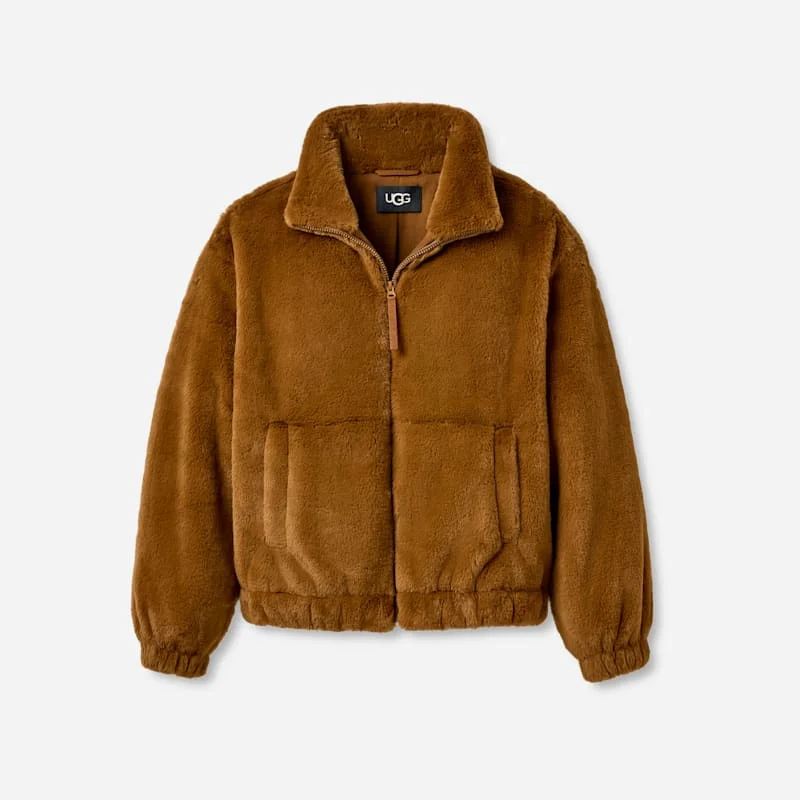 ® Women's Tash Faux Fur Jacket Tops in Deco - 1