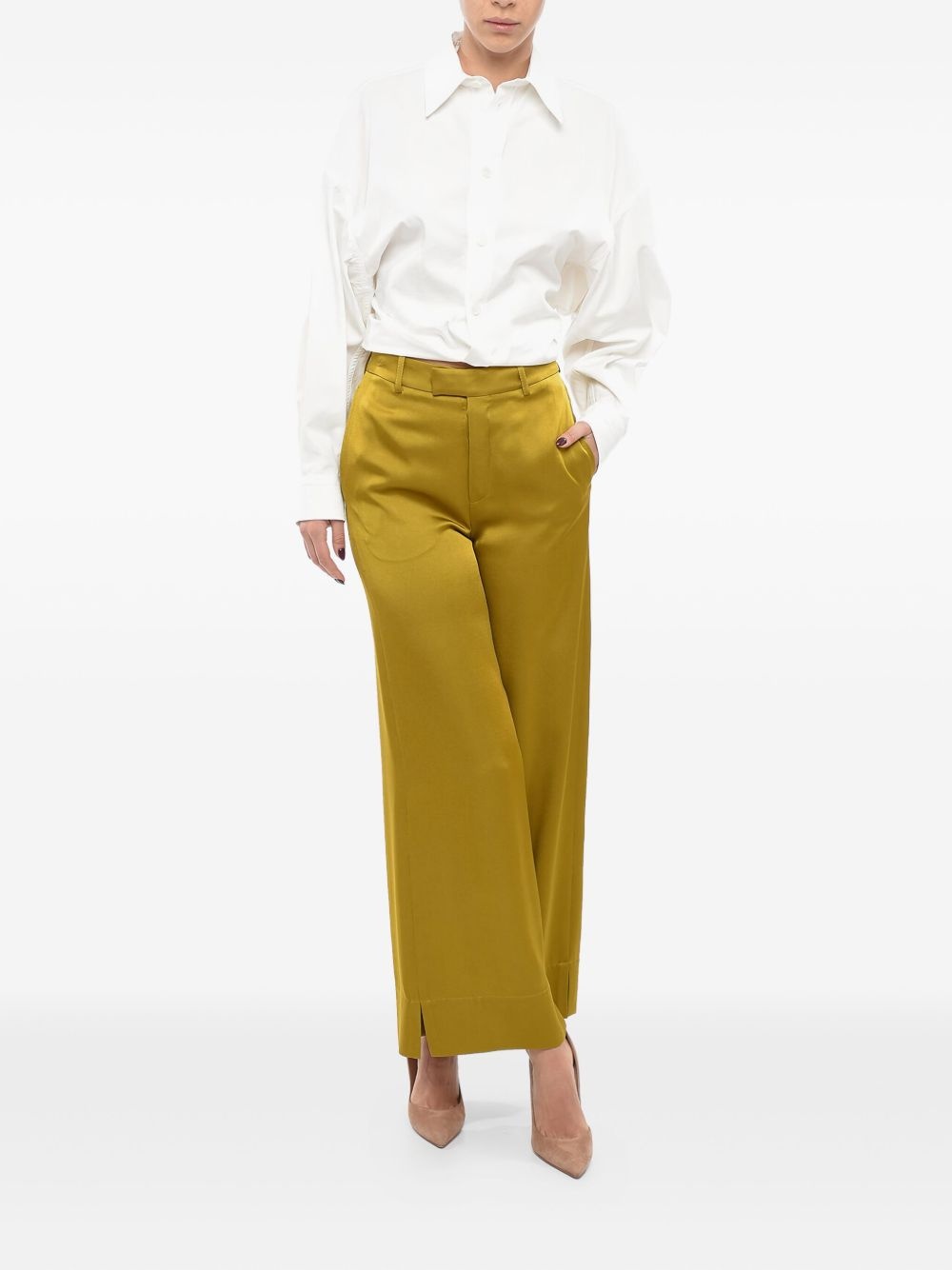 satin palazzo pants - 2