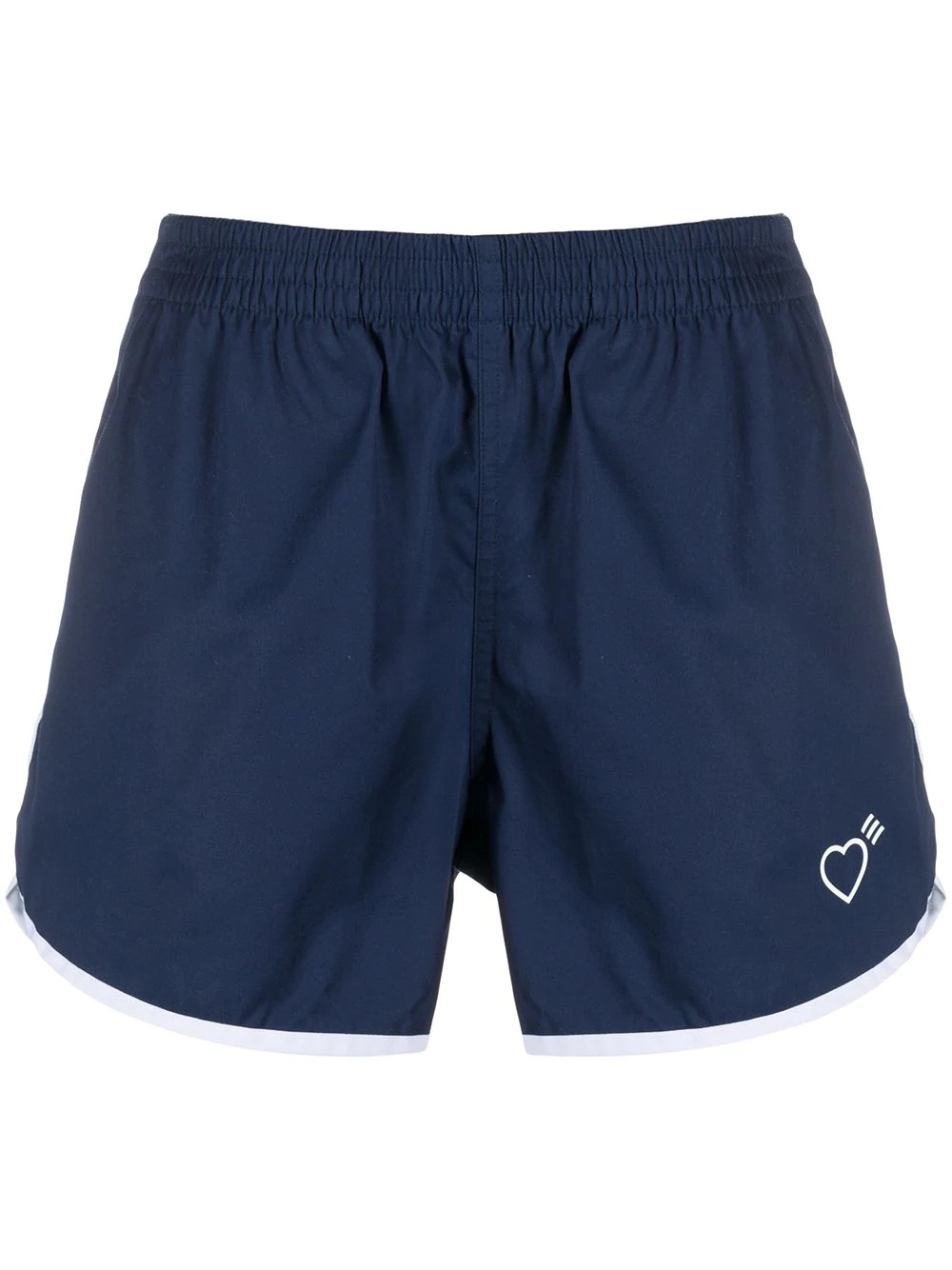 embroidered-motif track shorts - 1