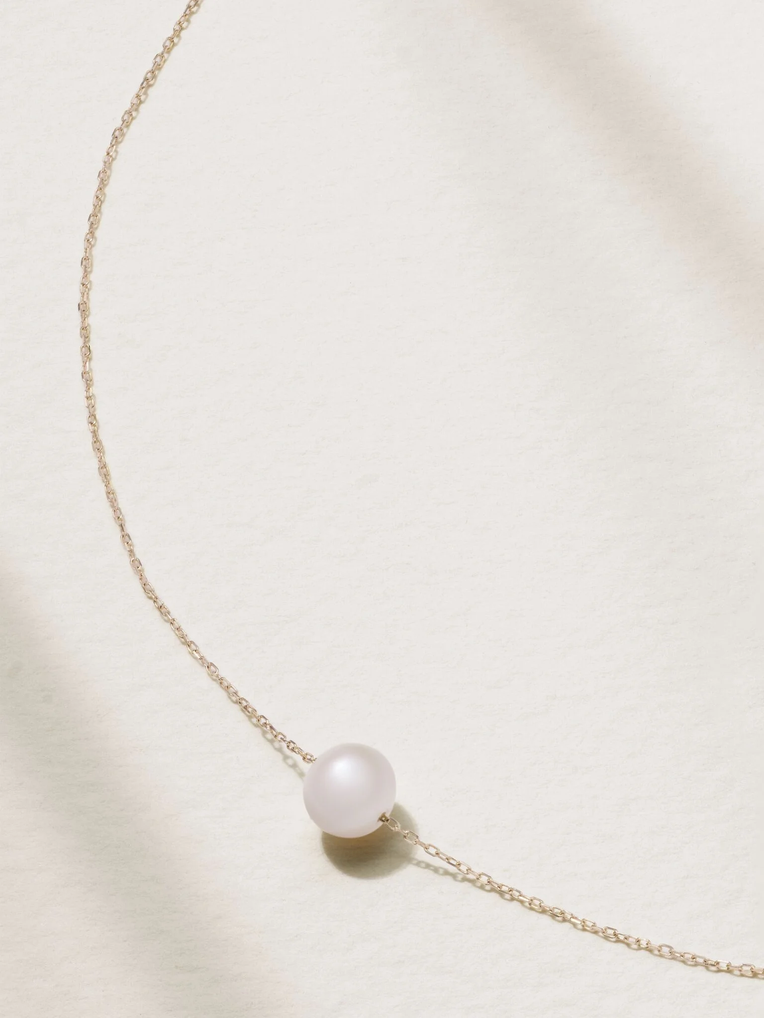 14-karat gold pearl necklace Gold - 1